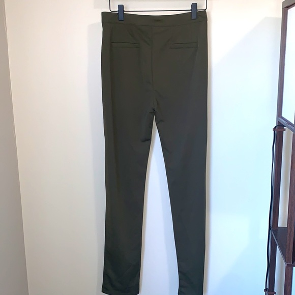 Juxlabel Super Sleek Satin Dress Pant Olive Green Large High Rise - Picture 4 of 4